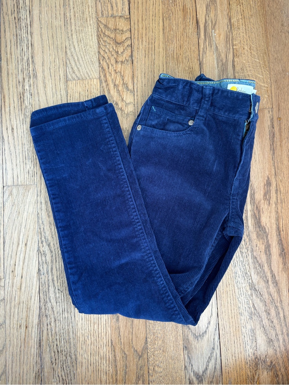 Mini Boden Boys Classic Slim Corduroy Pants Navy Blue Size 8Y/128cm